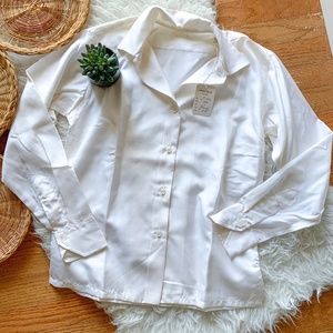 NWT Vintage Christian Dior Womens 100% Silk Blouse